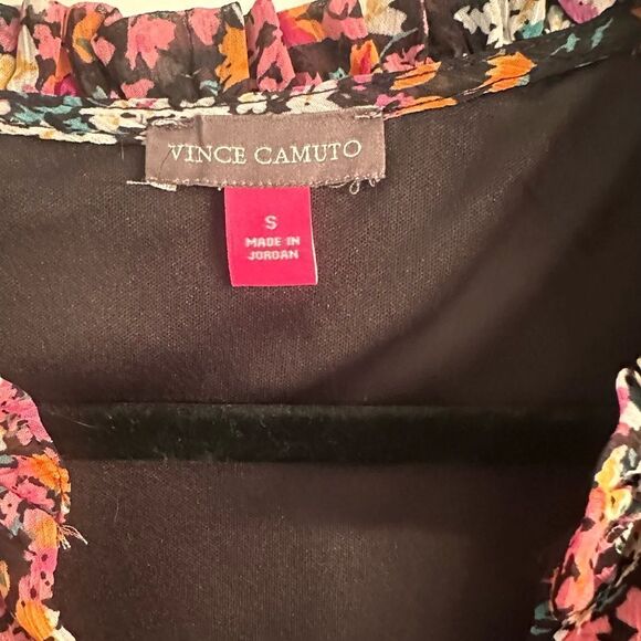 Vince Camuto Women's Tiered Mini Dress Black/Multi - Picture 5 of 8